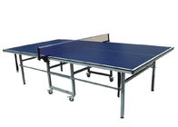 Double Folding Inside Table Tennis Table , Blue Top Mid Size Ping Pong Table For Office
