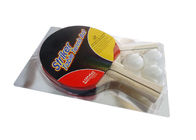 Portable Table Tennis Set Heat Seal Packing 2 Rackets with 3 White Balls Rubber Pimple Out