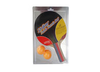 Single Racket with 2 Yellow Balls Blister Packing 1.5mm Sponge Pimple Out Rubber