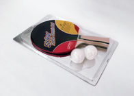 Ping Pong Set 1 Racket with 2 White Balls in Blister Packing Non Sponge Pimple Out Rubber