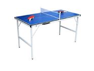 Midsize Outdoor Table Tennis Table Easy Folding with Painting and Net Caster