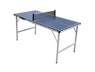 Midsize Outdoor Table Tennis Table Easy Folding with Painting and Net Caster
