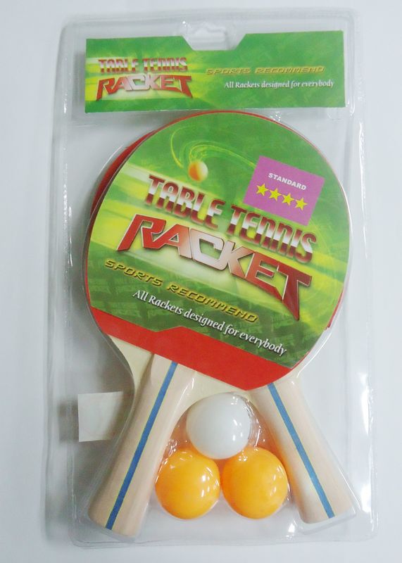 6mm Plywood Professional Table Tennis Racket With 1.5mm Sponge / Rubber