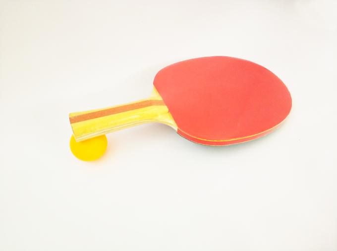 Wood Stripes Handle Table Tennis Rackets With 1.5MM 2 Orange Sponge