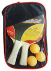 Bag Packing Table Tennis Set Concave / White Laminated Handle For Training