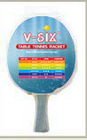 V-SIX 3 Star Table Tennis Bats 5 Layers Poplar Plywood Color Handle For Competition