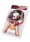 Portable Table Tennis Set Blister Packing Two Bats / Three Balls For Tournament