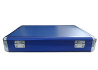 Blue Color Table Tennis Racket Case Bats / Balls Aluminum Material With Filling Sponge