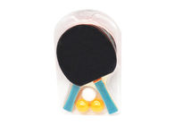 Heat Sealed Clam Packed Table Tennis Paddles Set Pimple In Rubber With 3 Balls Post / Net