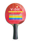 6mm Table Tennis Bats Linden Wood, Orange Sponge 1.8mm Color Handle PingPong Paddles
