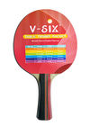 Stripe Color Handle Linden Plywood Table Tennis Rackets with Reverse Rubber Sponge Play Racket