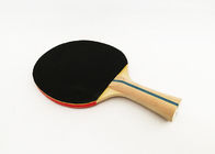 Stripe Color Handle Standard Size Table Tennis Bats With Plywood Yellow Sponge