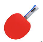 7 Plies Natural Wooden Ping Pong Paddle Set Straight Handle 1 Star Red Black Reverse Rubber