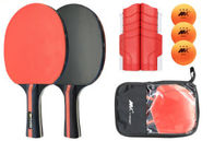 5 Layer Black Plywood Table Tennis Racket Set Straight Handle