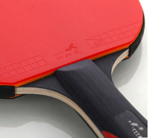 4 Star Ping Pong Paddle Set Black Plywood Handle 4 Bats and 3 Balls in Bag Reverse Rubber