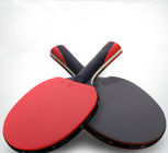 4 Star Ping Pong Paddle Set Black Plywood Handle 4 Bats and 3 Balls in Bag Reverse Rubber