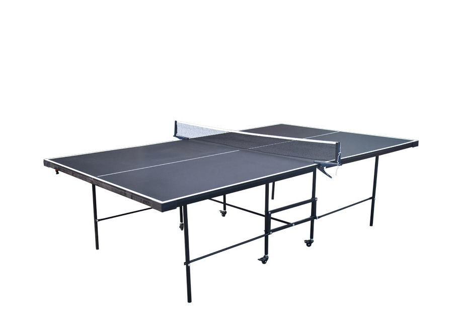 Safety Moveable Black Ping Pong Table , Table Tennis Table Foldable For Entertainment