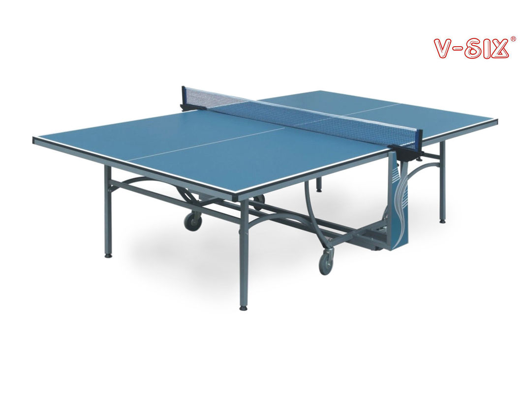 Environmental Protection Fold Up Ping Pong Table 1525 X 2740 X 760mm With U Style Legs