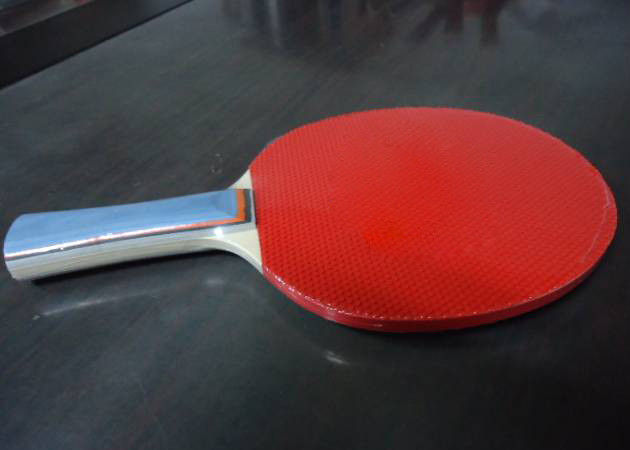 Poplar Plywood Table Tennis Rackets Reverse Rubber No Sponge For Beginner