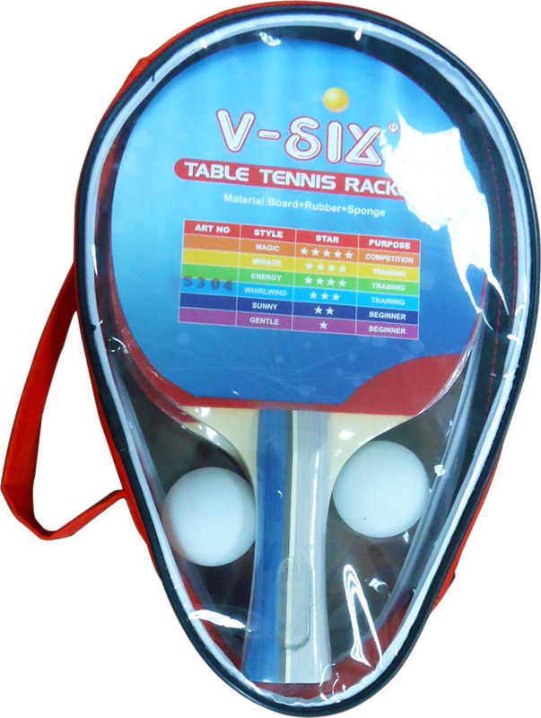3 Star Ping Pong Rackets With Carry Bag , Standard Size Packing Bulk Ping Pong Balls
