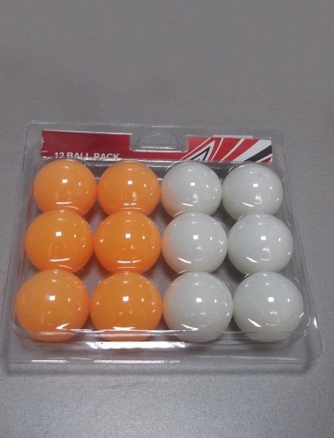 Custom Table Tennis Balls 12 PCS In PVC Card White / Orange For Family Play