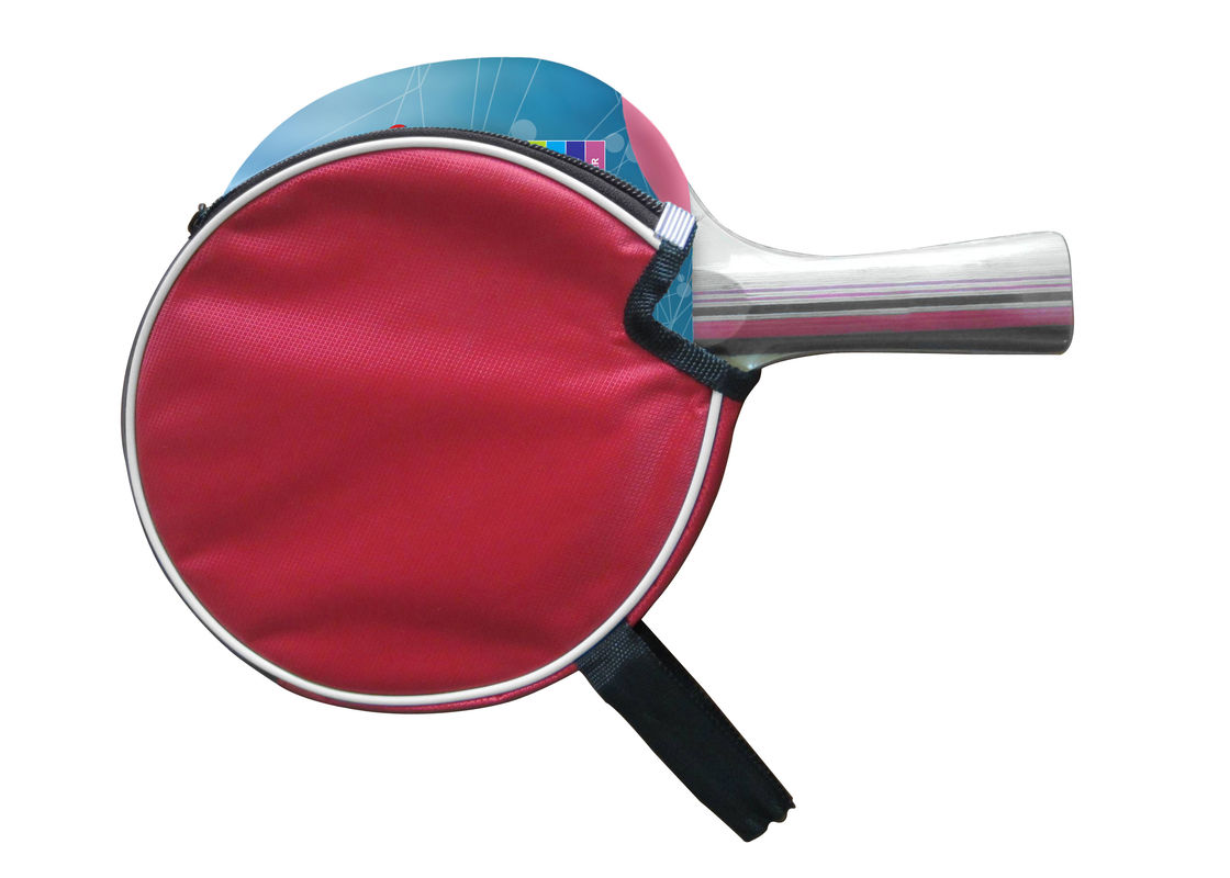 Professional Table Tennis Bats Poplar Plywood Colorful / Long Handle With Bag