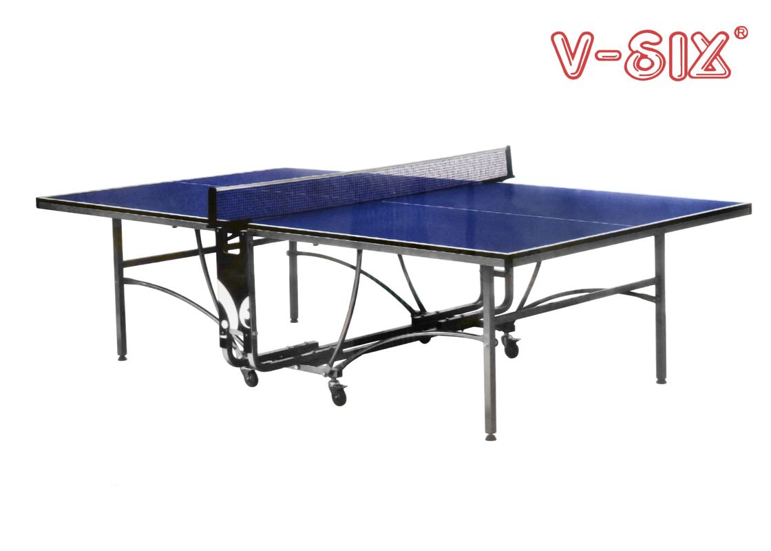 Blue Color Standard Foldable Table Tennis Table Stable Structure For Office Exercise