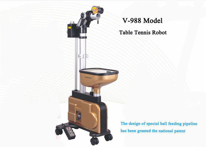 Floor Type No Ball Jamming Table Tennis Robot / Ball Feeding Pipeline