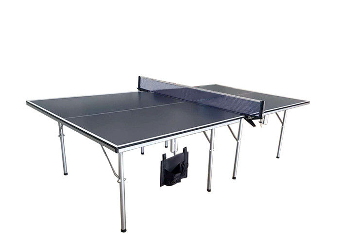 MDF , Steel Foldable Table Tennis Table Easy Install With Ball Bats Pocket Blue Color
