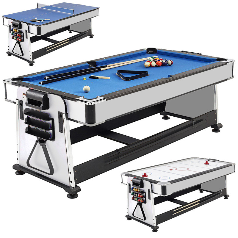 Combined Inside Ping Pong Table With Billiard Airhockey Dinner Table