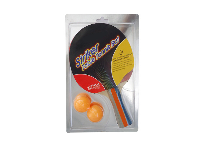 Pimple Racket Single Racket with 2 Orange Balls Color Handle Pimple Out Rubber ...