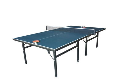 Movable Indoor Table Tennis Table Single Folding Blue Color Easy Install For Recreation