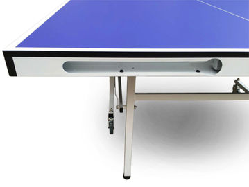 New Model Single Folding Ping Pong Table , MDF Material with Balls and Bats Holder