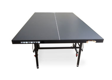 New Model Single Folding Ping Pong Table , MDF Material with Balls and Bats Holder