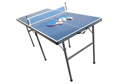 Blue Color Junior Ping Pong Table , Portable Mid Size Table Tennis Table For Family Play