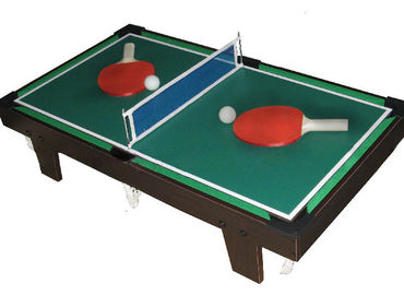 Multi Function Table Tennis Game Table Flannel Brown Color For Children