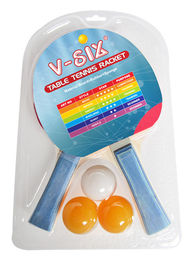 Wooden Ping Pong Paddles With Blister Packing , Professional Table Tennis Balls