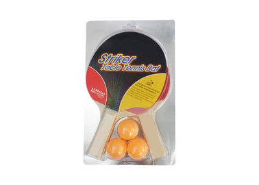 Table Tennis Set 2 Rackets with 3 Yellow Balls Sponge 1.5mm Pimple Rubber for Family Fun