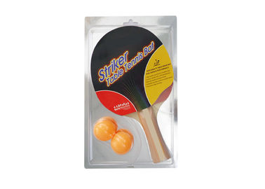 Single Racket Ping Pong Set with 2 Orange Balls 6mm Plywood Sponge Pimple Rubber