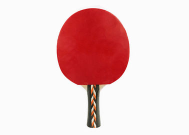 Linden Wood 6mm Table Tennis Bats , Good Ping Pong Paddles With Orange Sponge 1.8mm