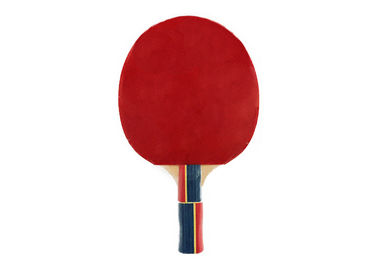 White Sponge Table Tennis Rackets Reverted Double Rubber With Coloured Handle