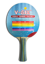 Double Revert Rubber Table Tennis Rackets With Higher Density Yellow Sponge 1.5mm