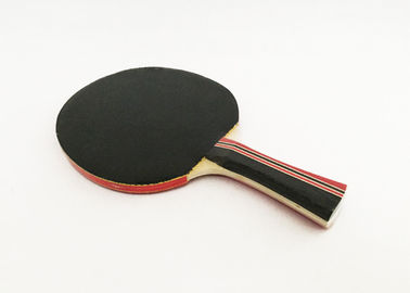 Stripe Color Handle Linden Plywood Table Tennis Rackets with Reverse Rubber Sponge Play Racket