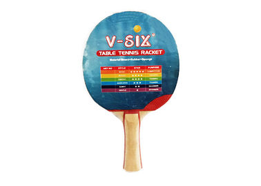 Double Pimple Out Ping Pong Paddles Long Handle With Red Line For Family Recreation