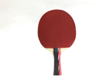 Colour Handle Table Tennis Rackets Double Reverse Rubber With Red Sponge 1.8 Mm