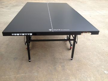 MDF Top And Edge Free Single Folding Ping Pong Table , Easy To Store Rackets And Balls