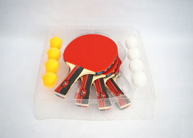 Carry Bag Packing Table Tennis Set 4 Bats 8 ABS Balls With Rubber Durable Color Handle