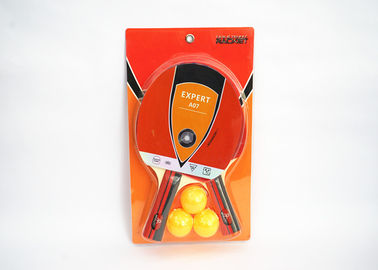 7 mm Plywood Table Tennis Set 2 Bats With 3 Yellow ABS Balls For Training