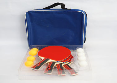 Carry Bag Packing Table Tennis Set 4 Bats 8 ABS Balls With Rubber Durable Color Handle