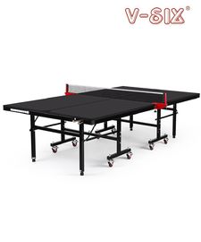 New Model Single Folding Ping Pong Table , MDF Material with Balls and Bats Holder